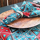 Fire & Ice wax-print fabric napkins and runner
reflektiondesign.com